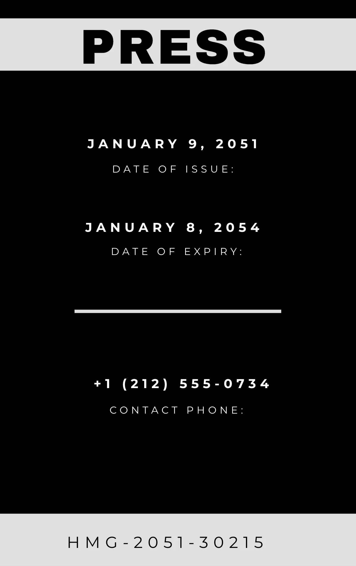 Free Media Press ID Badge Template to Edit Online