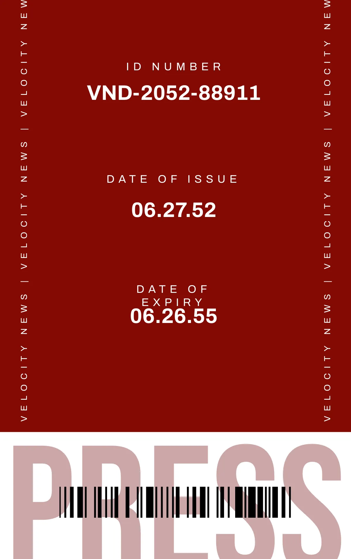 Free Modern Press ID Badge Template to Edit Online