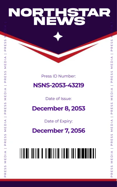 Free Vertical Press ID Badge Template to Edit Online