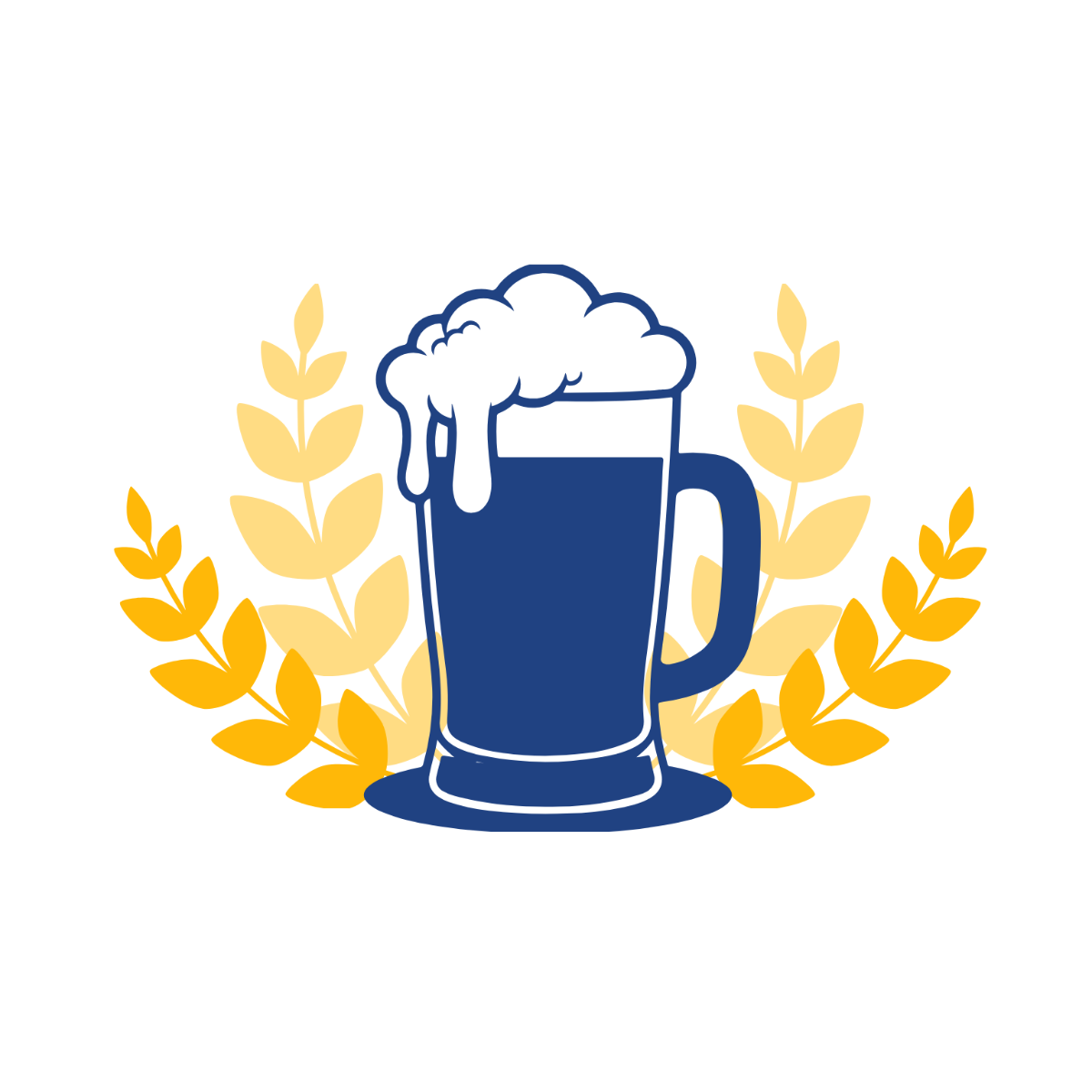 Free Beer Silhouette Clipart Template