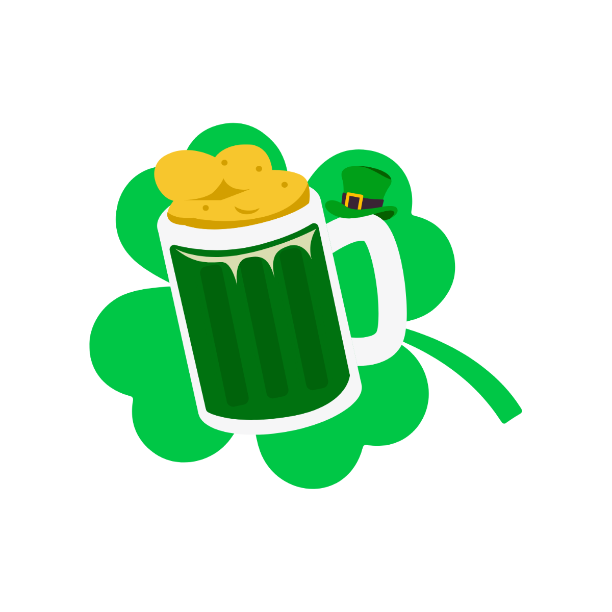 Free St. Patrick's Day Beer Clipart Template