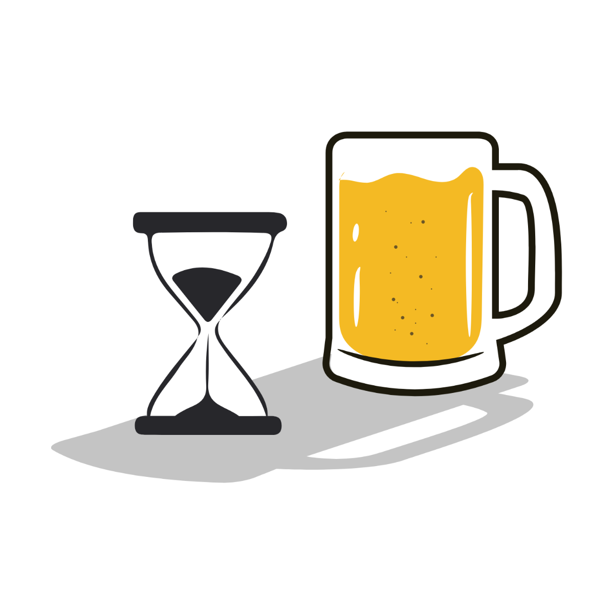 Free Simple Beer Time Clipart Template