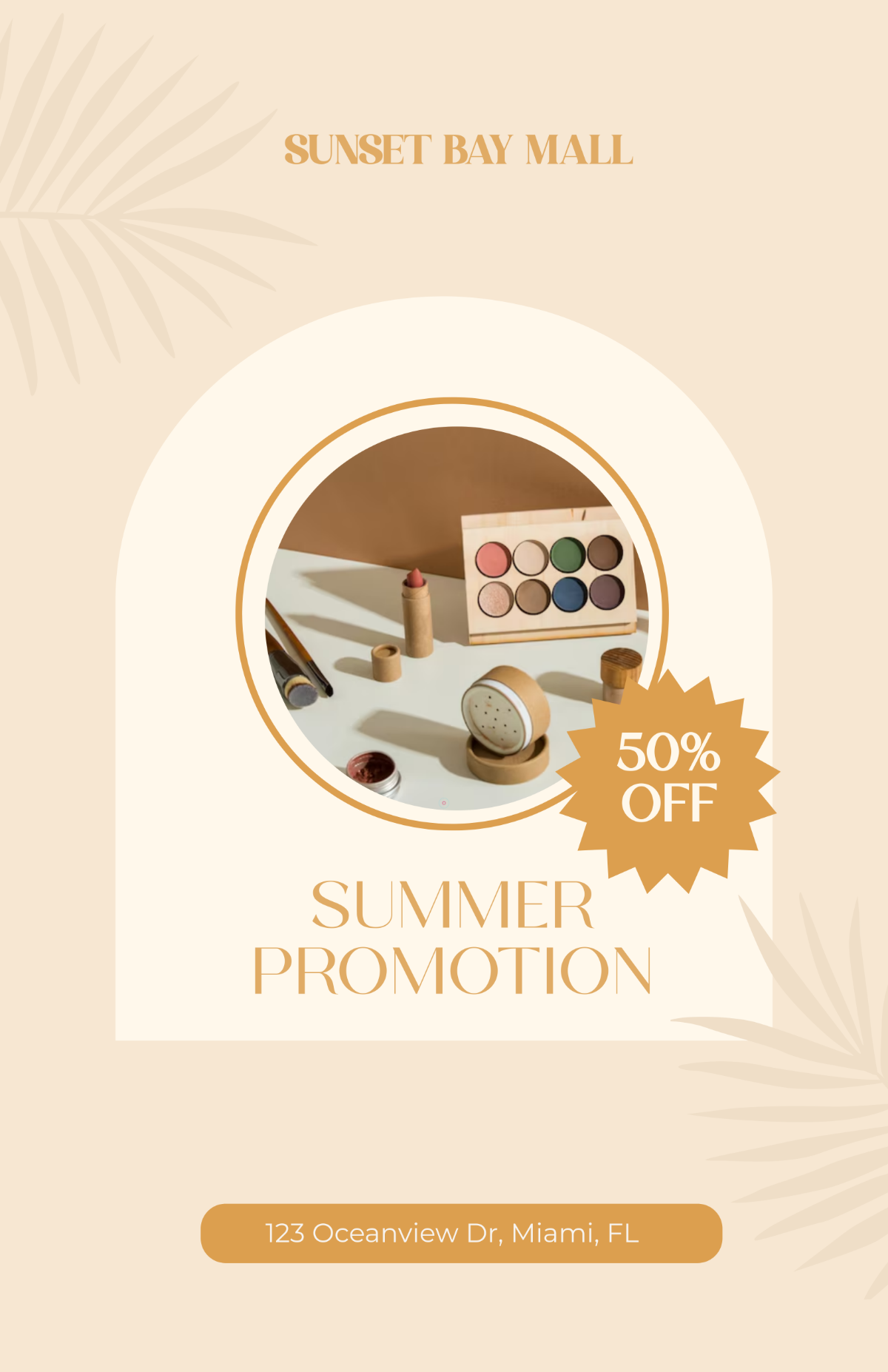 Free Simple Summer Promotional Poster Template to Edit Online