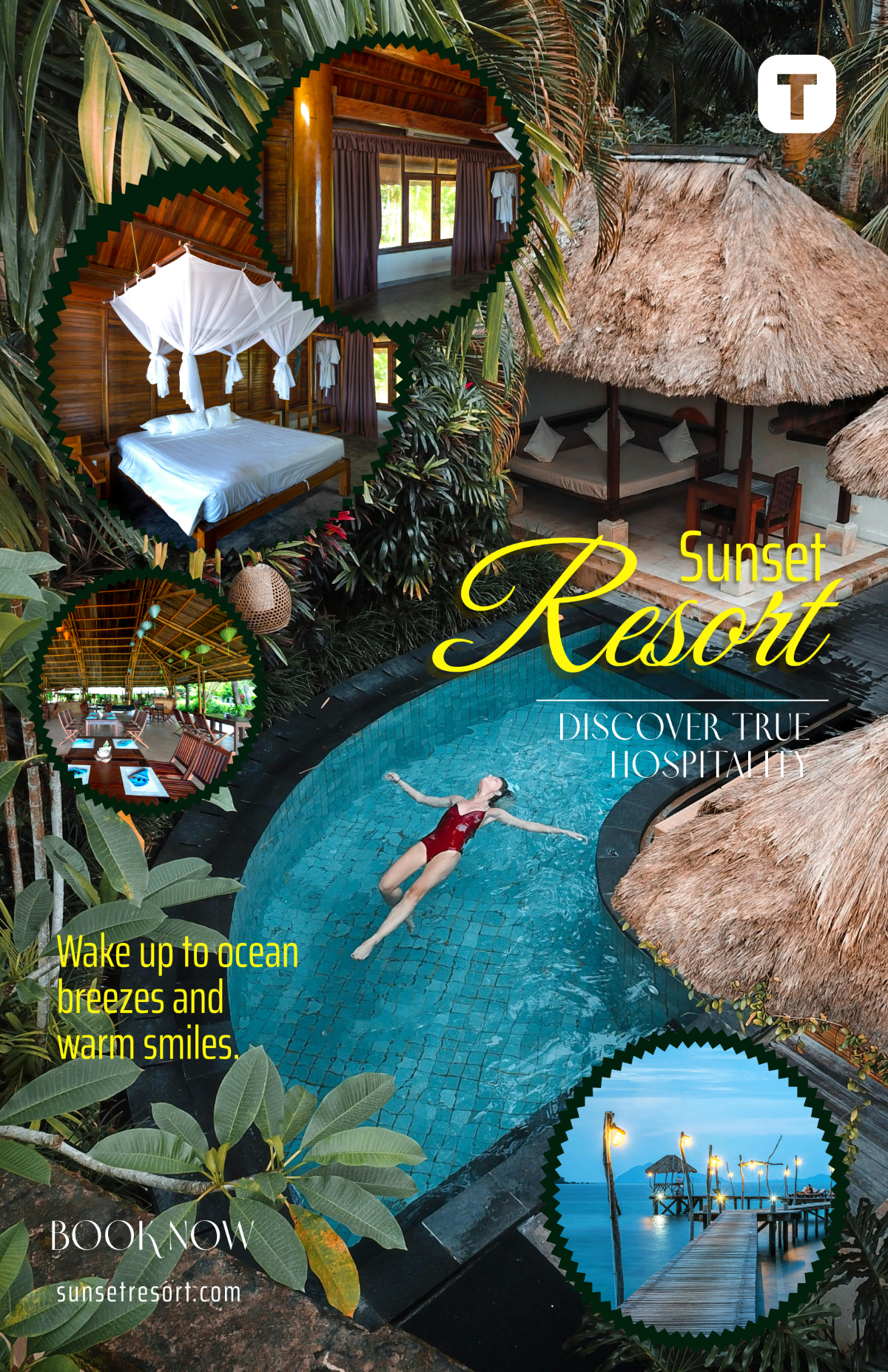 Free Hospitality Poster Design Template
