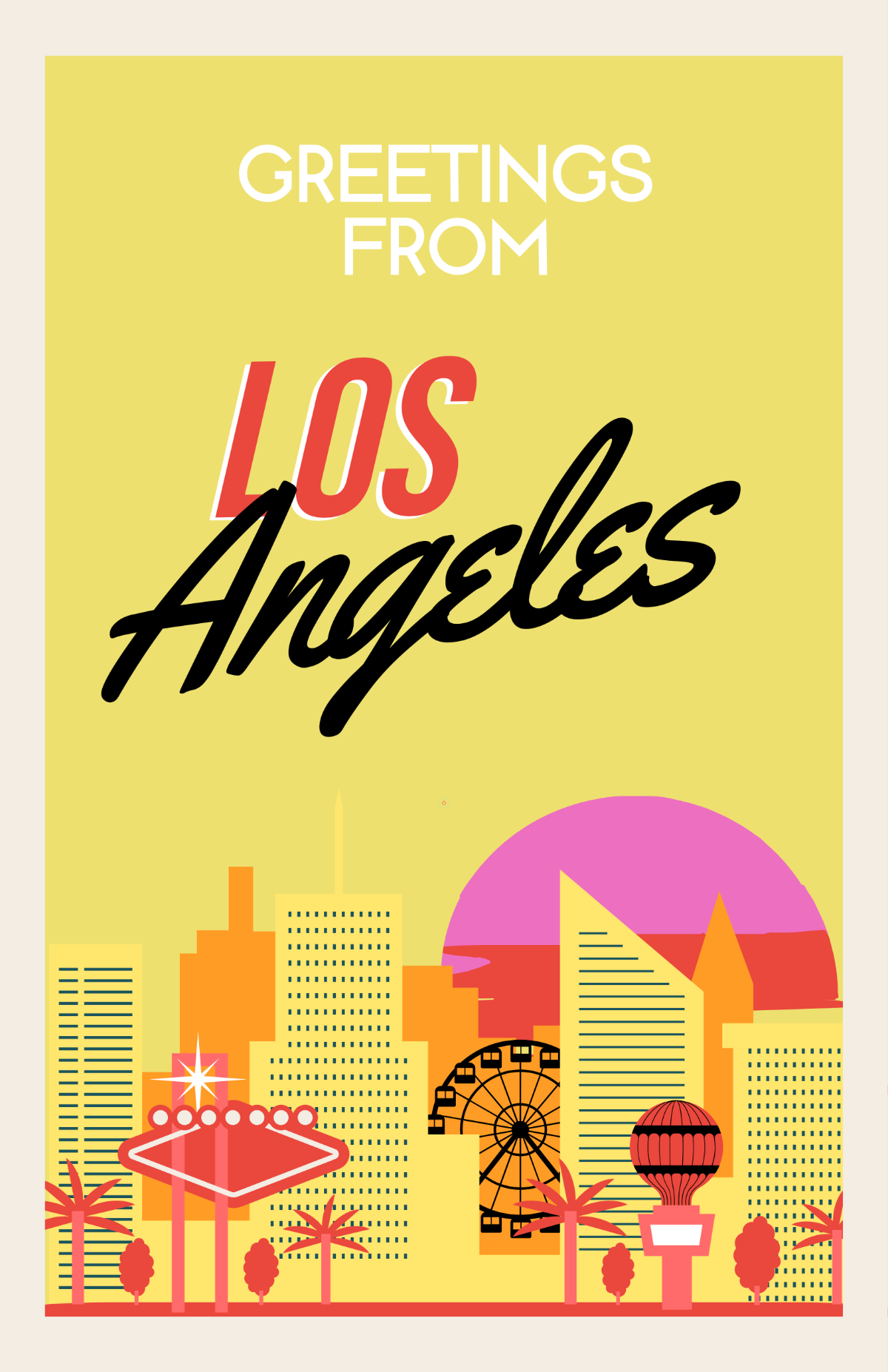 Free Yellow Vintage City Poster Template