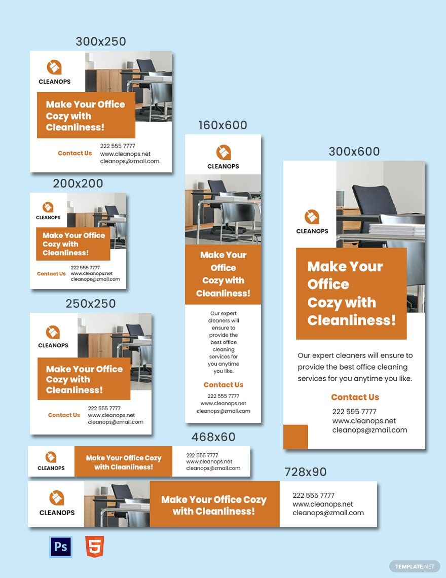 Free Office Cleaning Service Banner Template