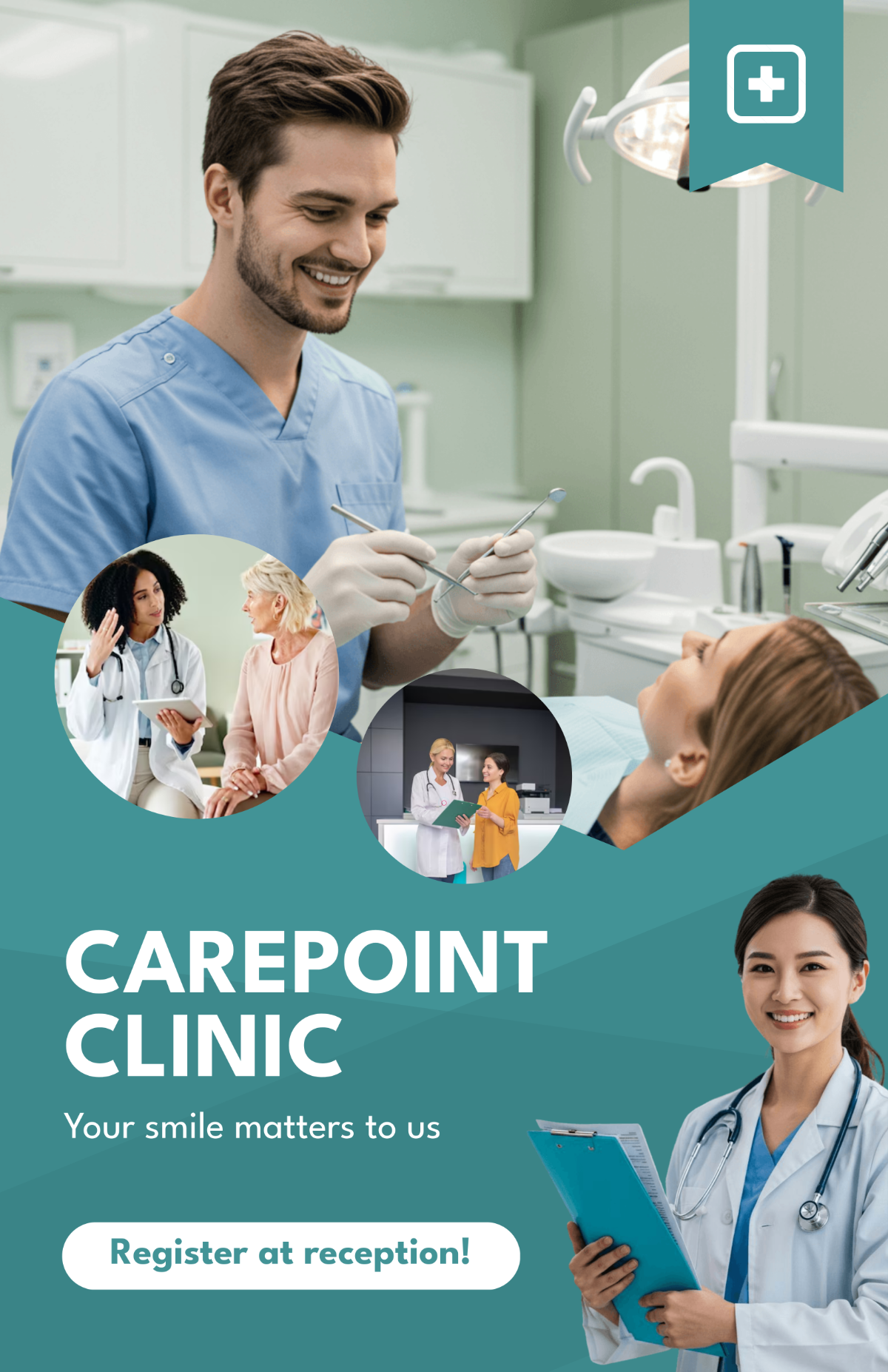 Free Clinic Patient Poster Template to Edit Online