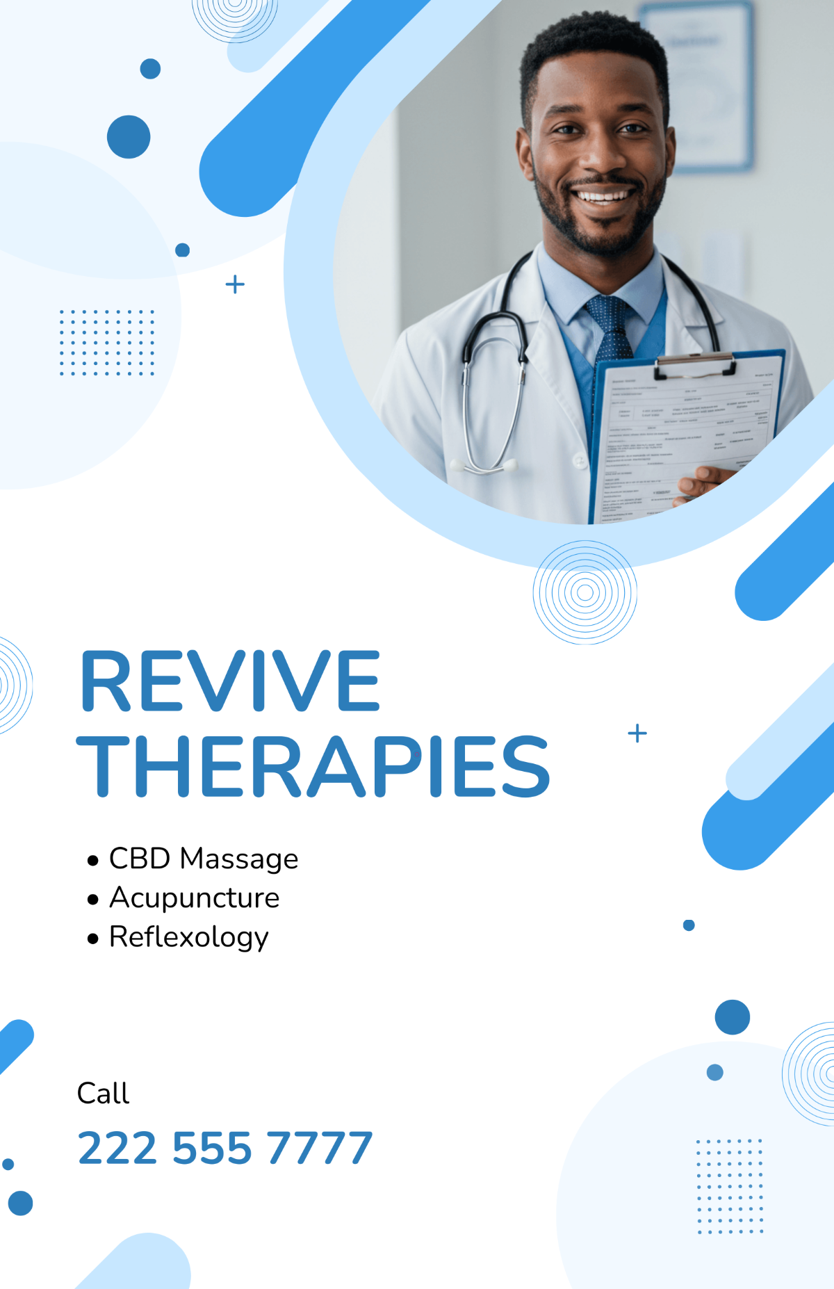 Free Creative Clinic Services Poster Template to Edit Online