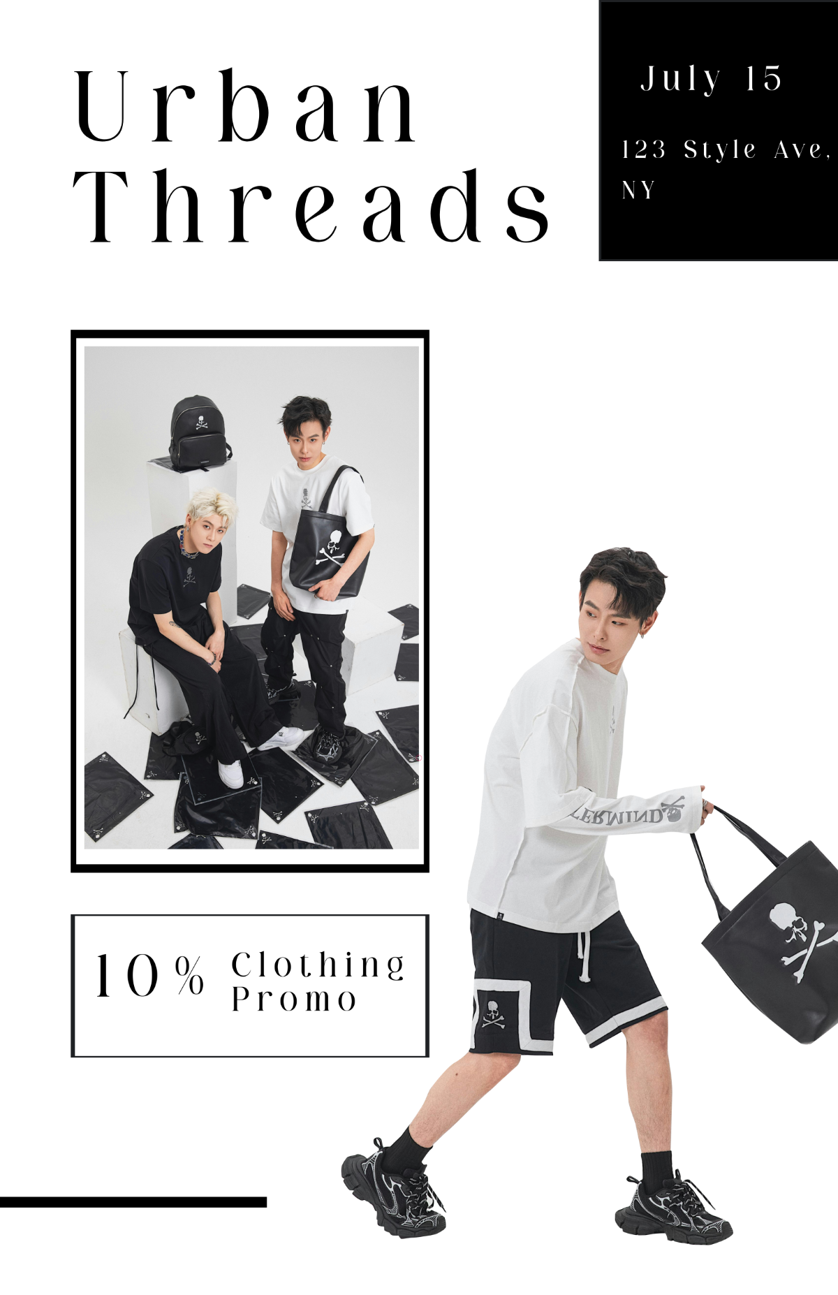 Free Clothing Line Promotional Poster Template to Edit Online
