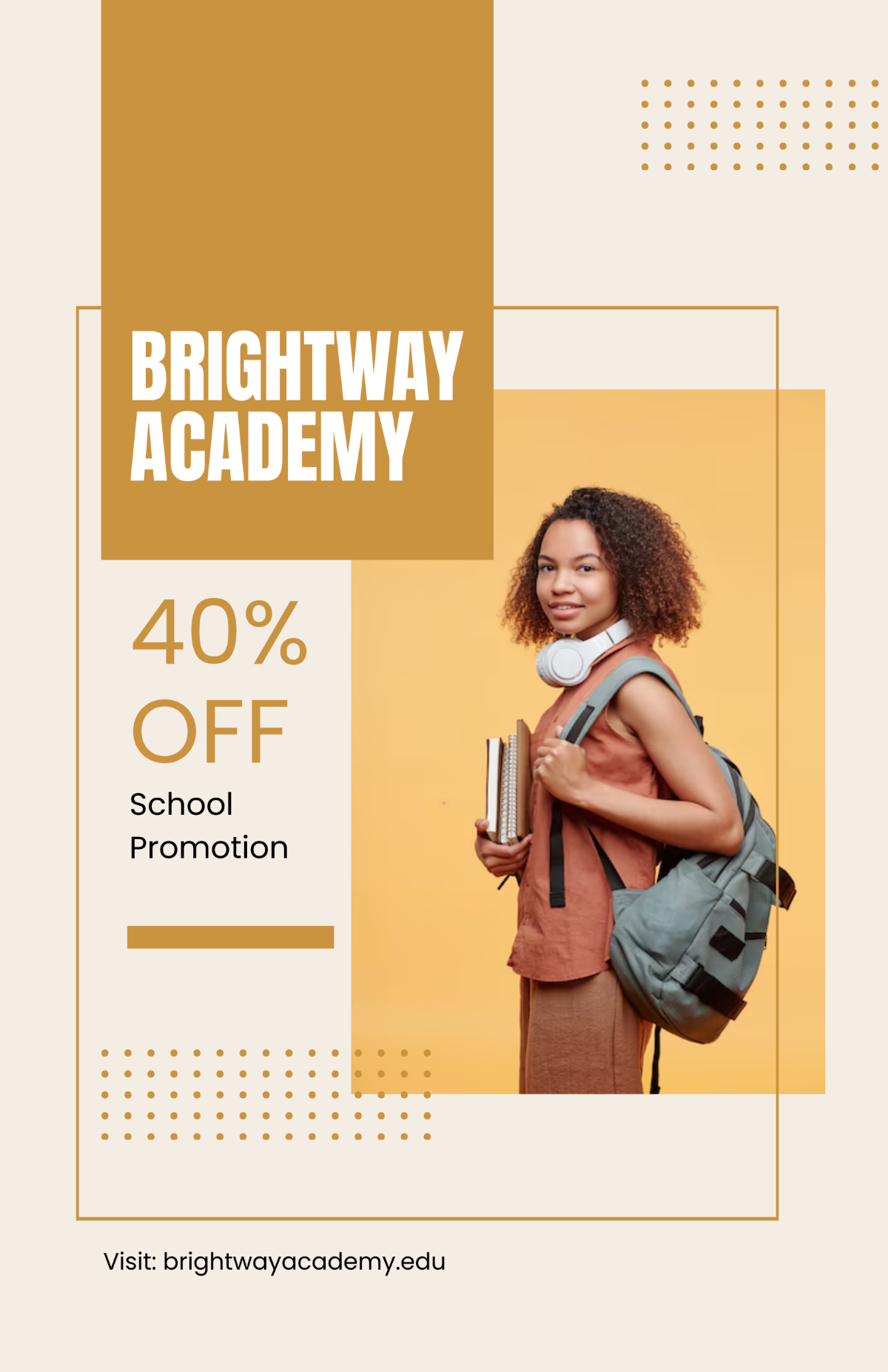Free School Promotional Poster Template to Edit Online