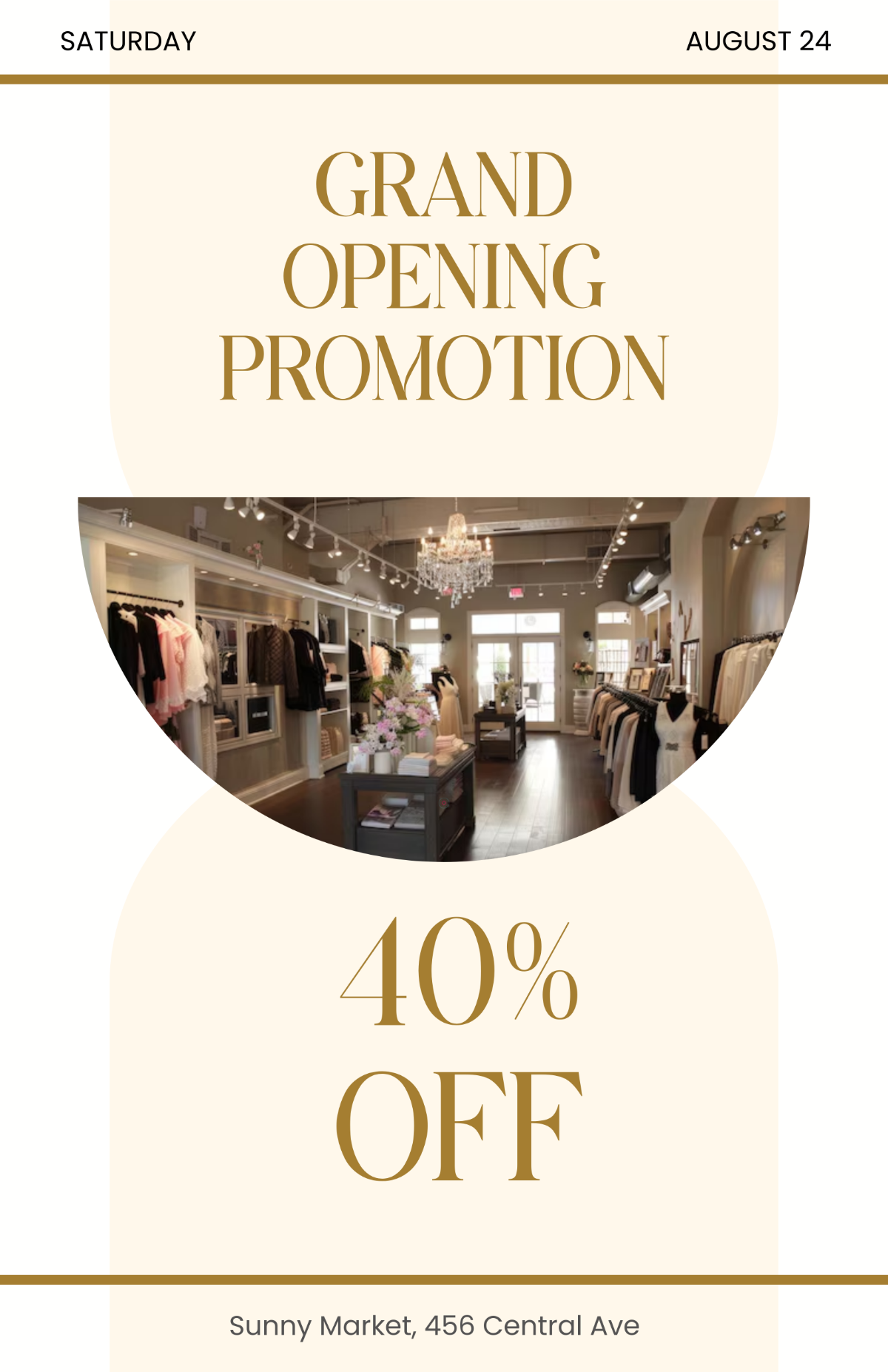 Free Grand Opening Promotional Poster Template