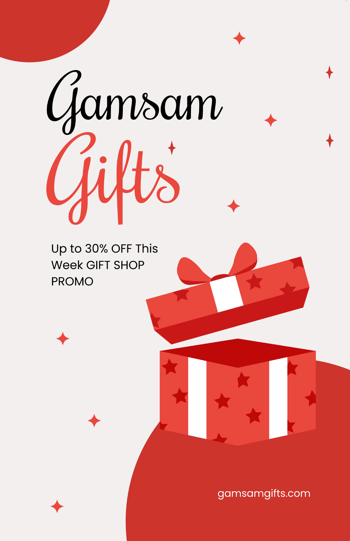 Free Gift Shop Promotional Poster Design Template to Edit Online
