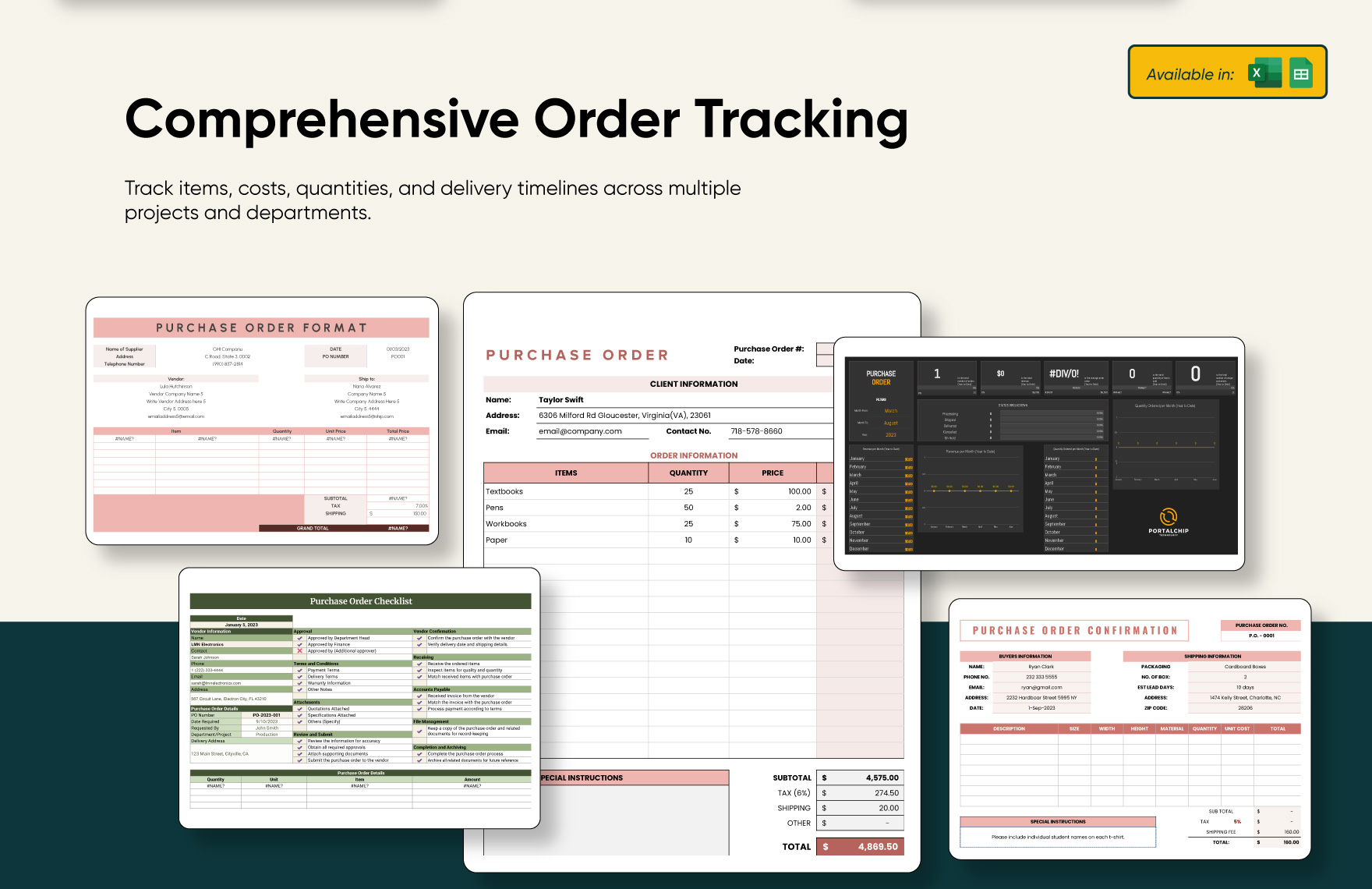 20+ Purchase Order Template Bundle