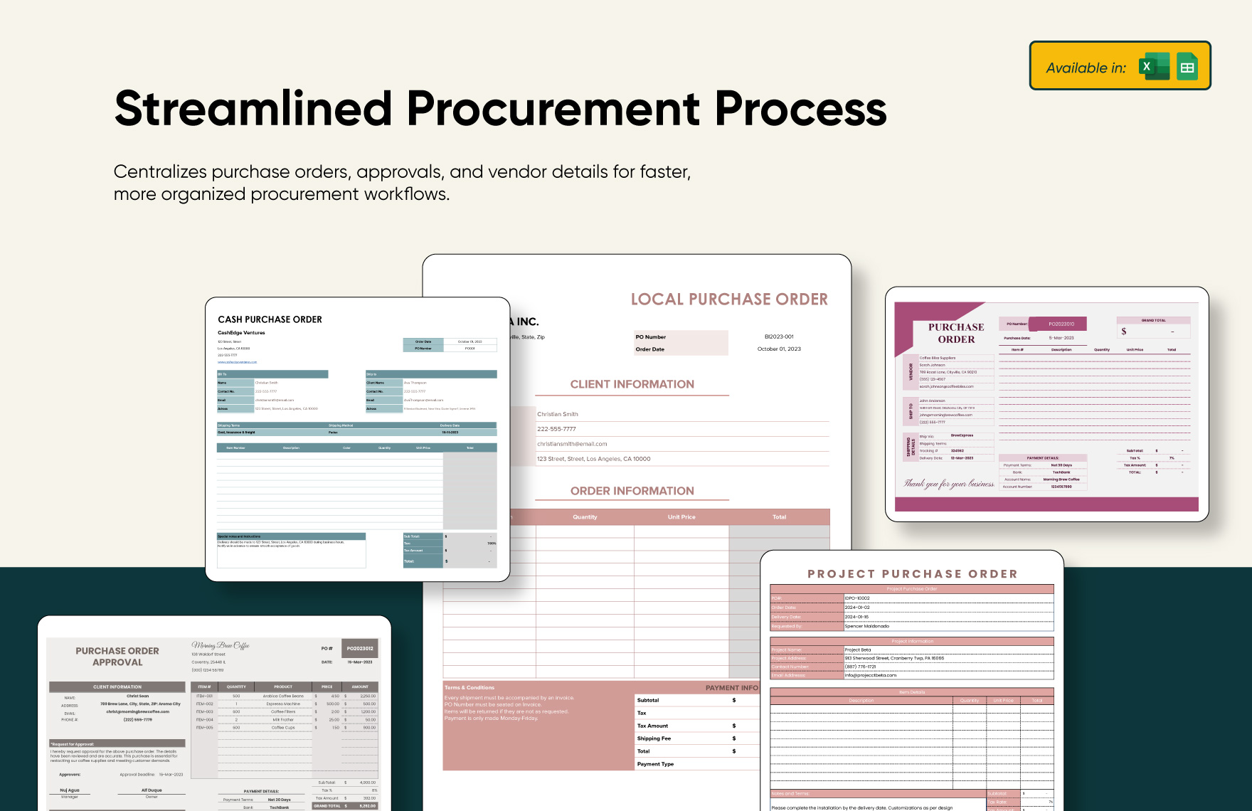 20+ Purchase Order Template Bundle