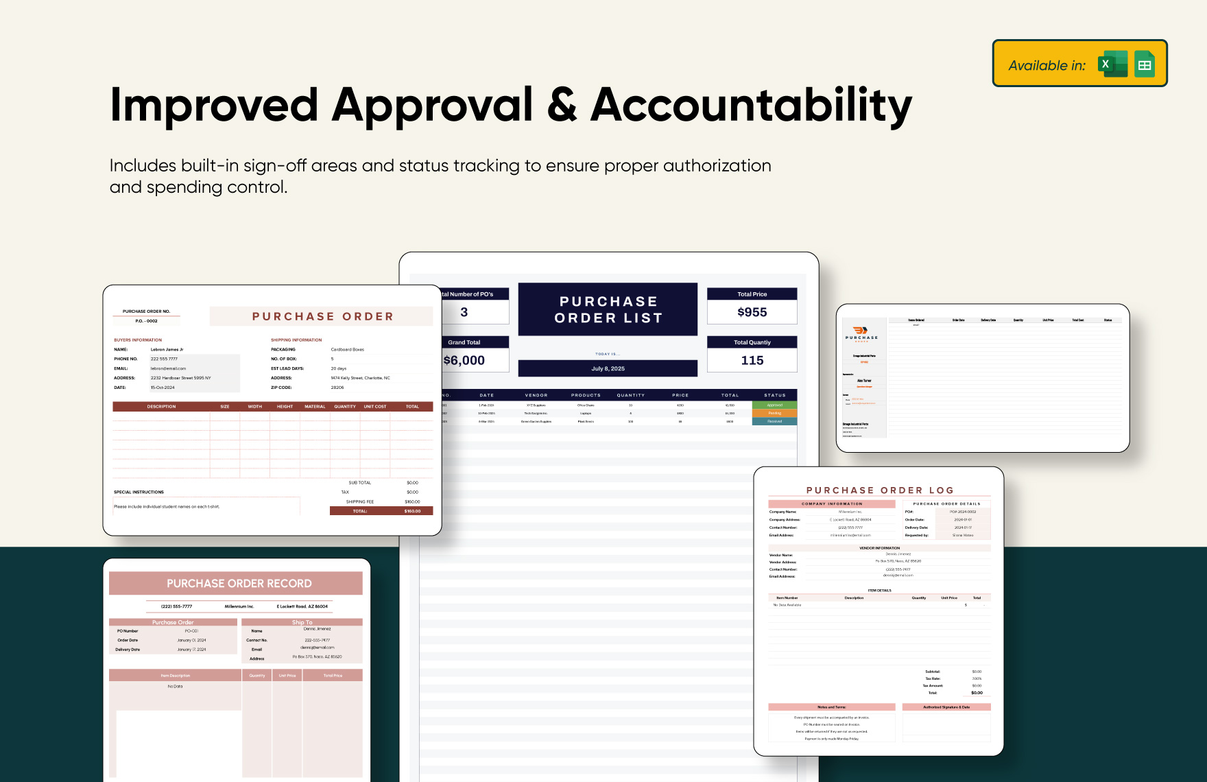20+ Purchase Order Template Bundle