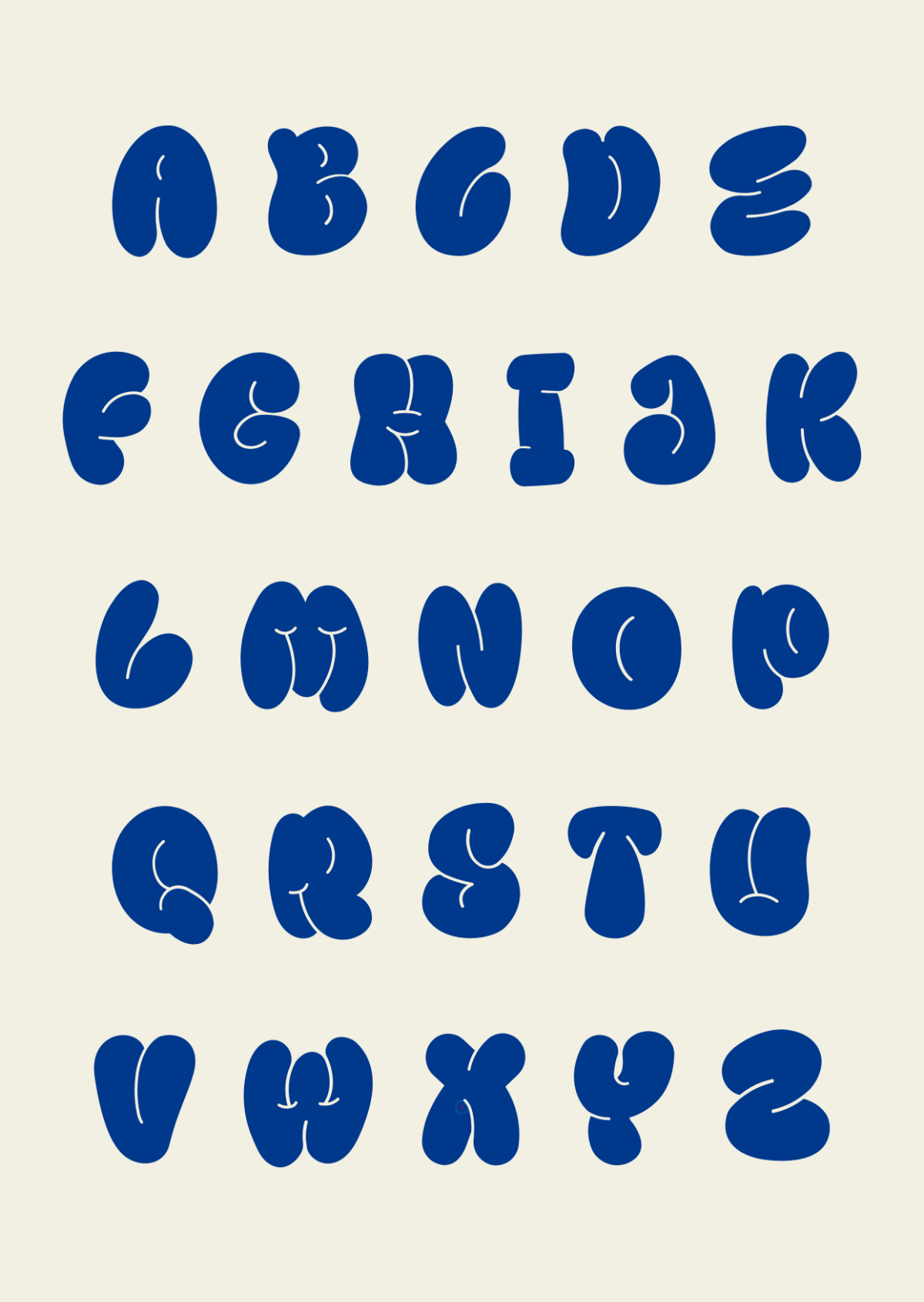 Graffiti Bubble Letters Template