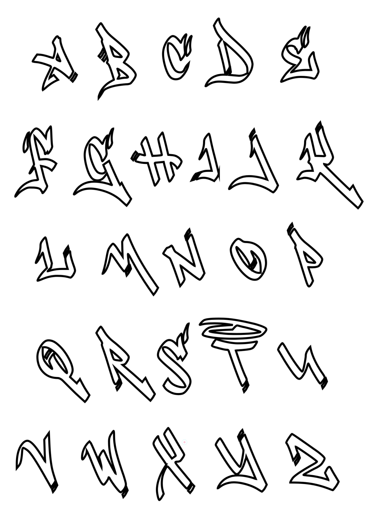 Graffiti Letter Stencil Template