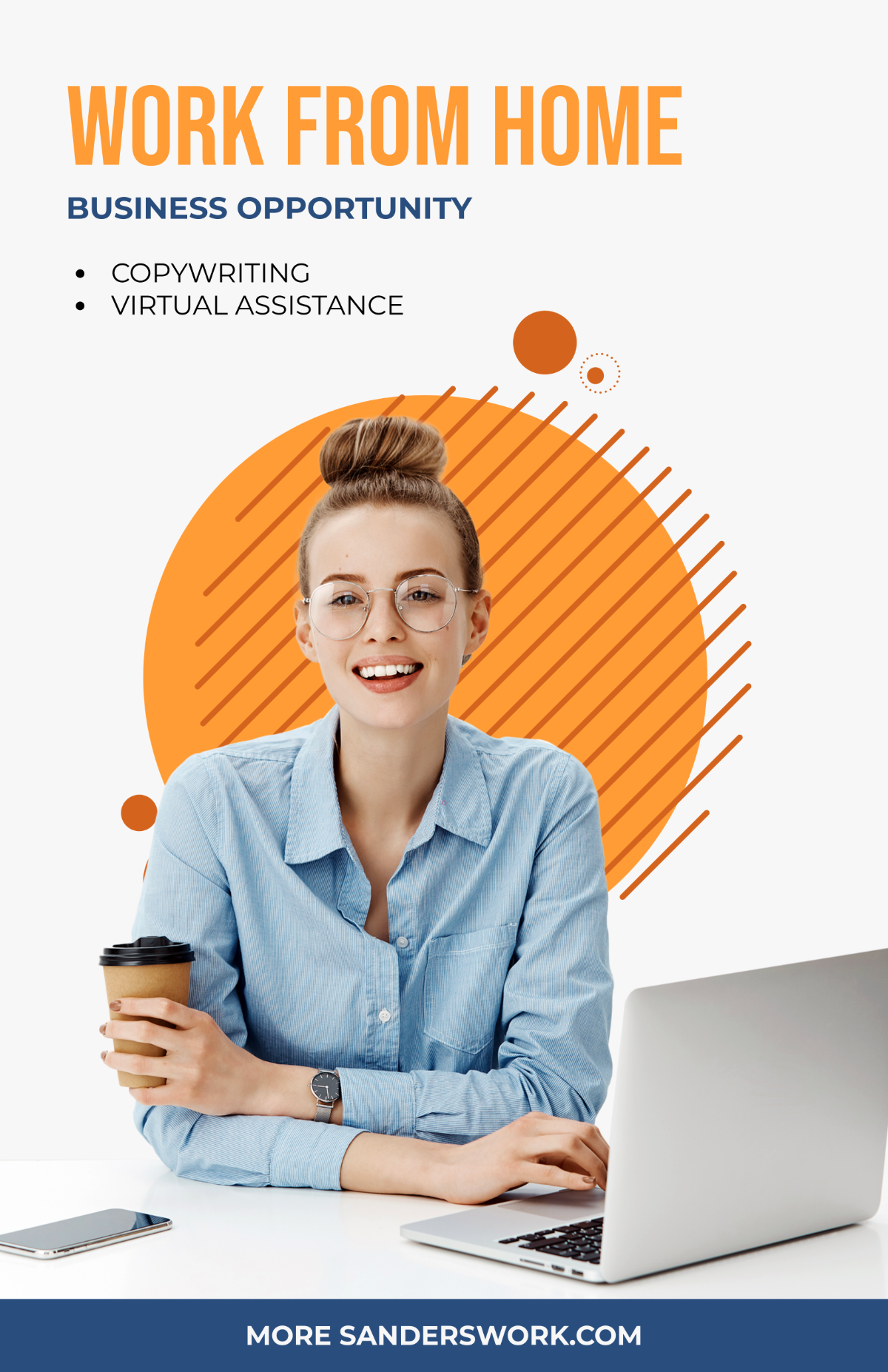 Free Simple Work From Home Business Poster Template