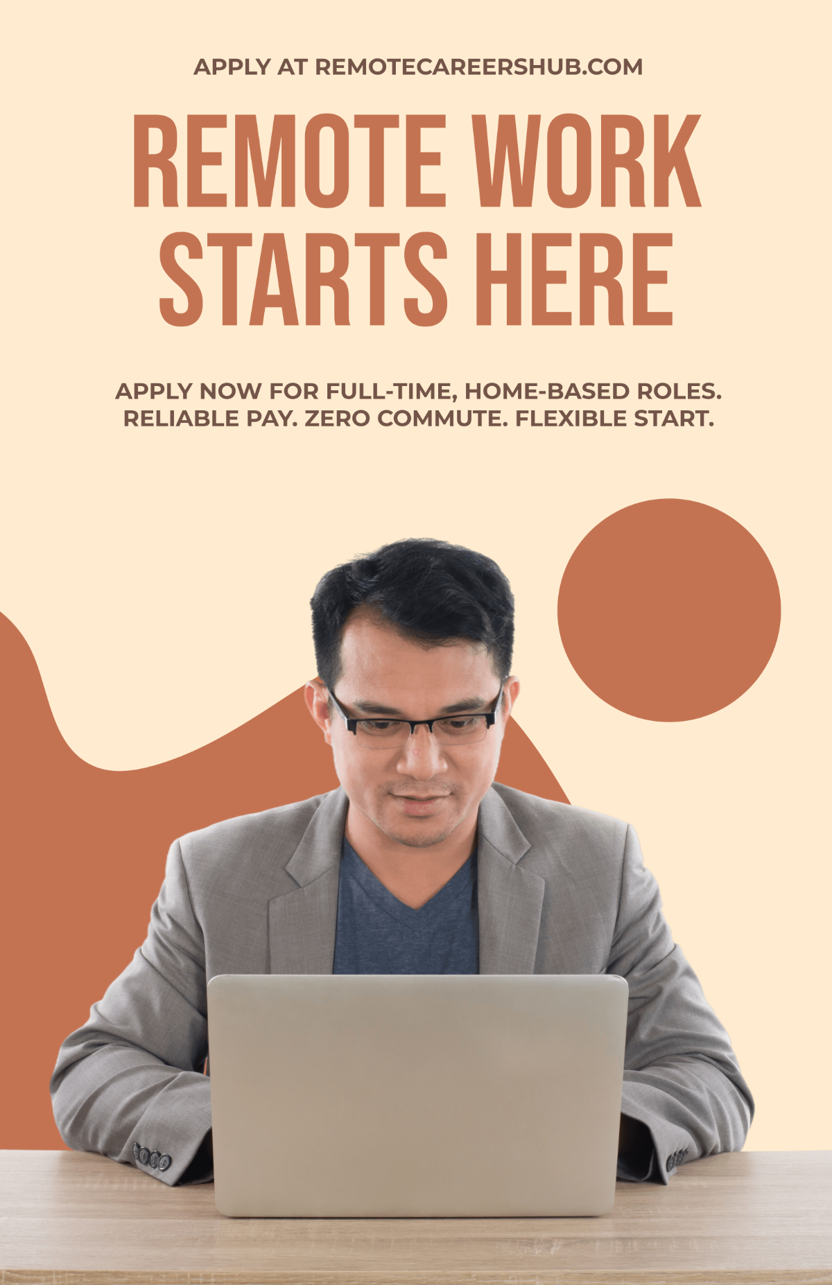 Free Work From Home Aesthetic Setup Poster Template