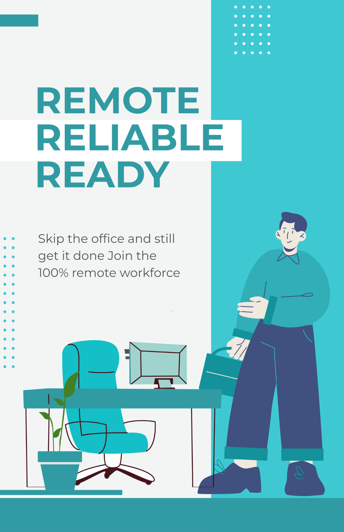 Free Work From Home Poster Template