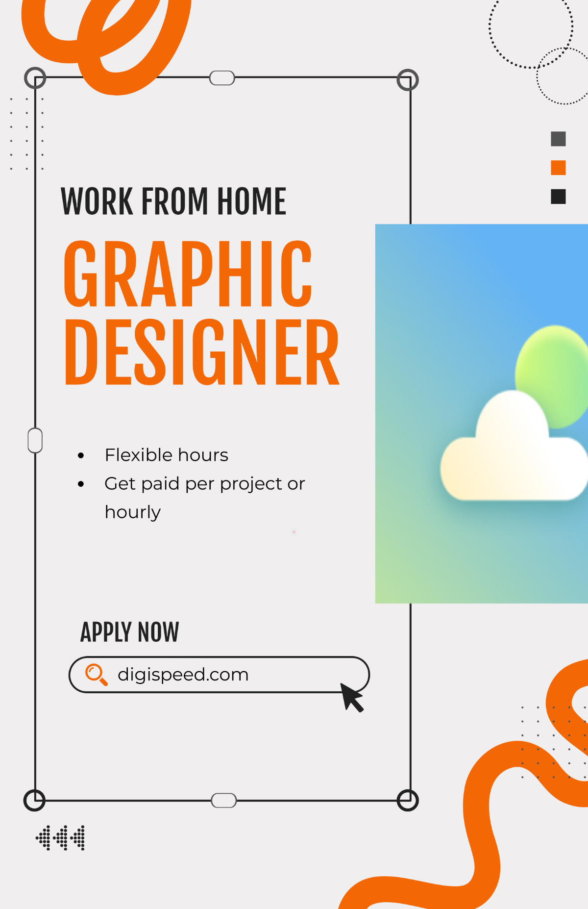 Free Work From Home Graphic Designer Poster Template