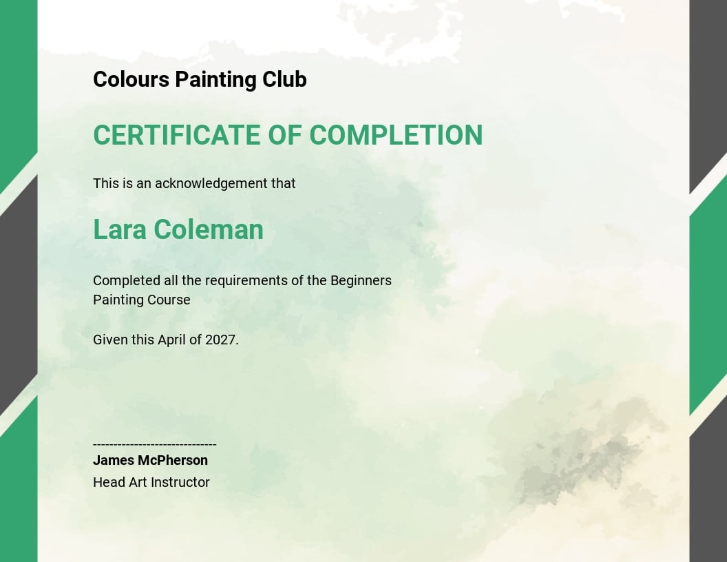 Painting Participation Certificate Template.jpe