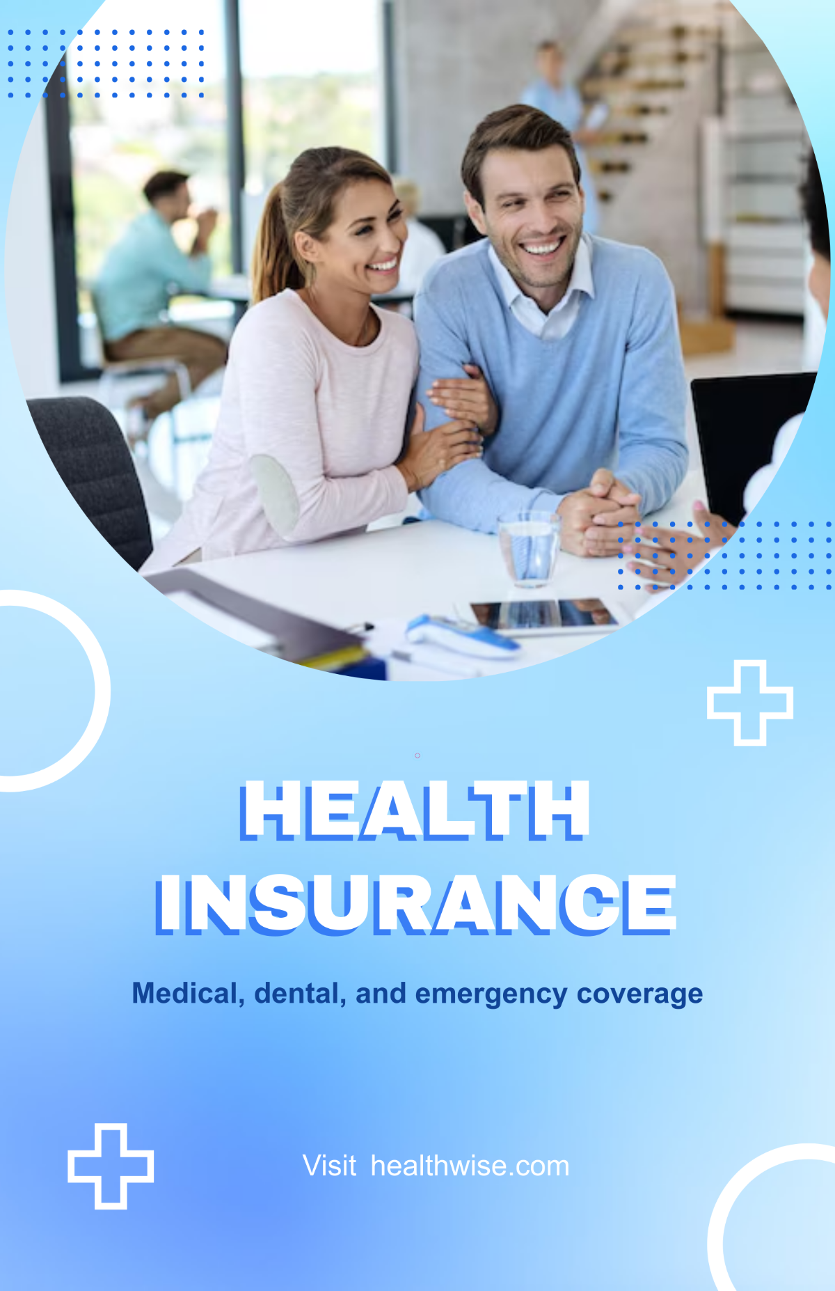 Free Health Insurance Poster Template to Edit Online