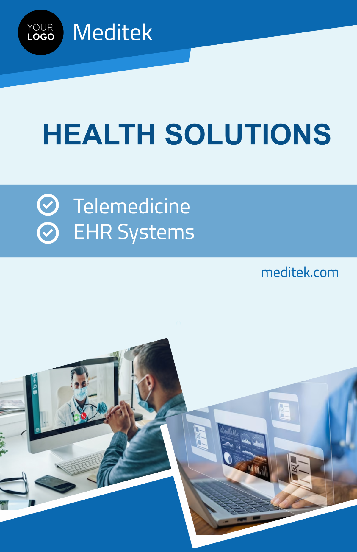 Free Professional Health Solutions Poster Template to Edit Online