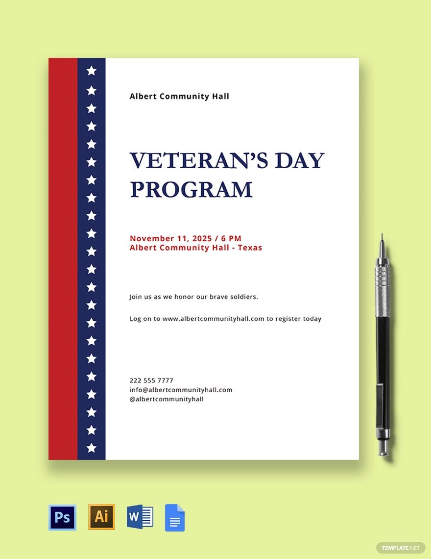 Veterans Day Program Template