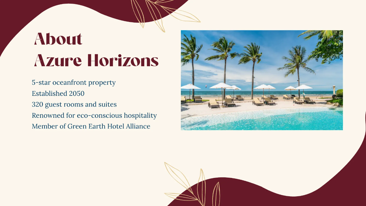 Free Hospitality Presentation Template to Edit Online