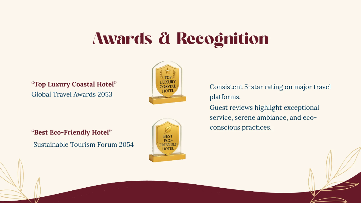 Free Hospitality Presentation Template to Edit Online