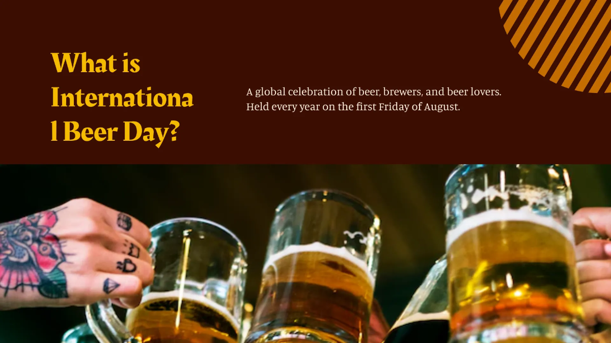 Free International Beer Day Presentation Template to Edit Online