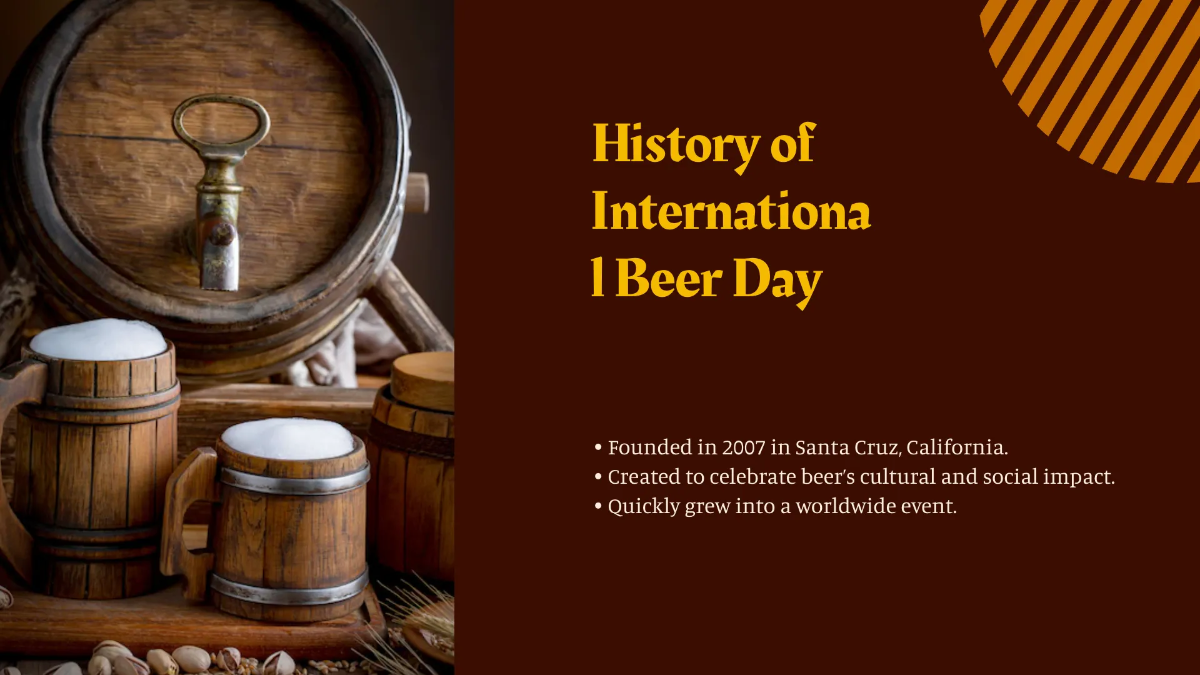 Free International Beer Day Presentation Template to Edit Online
