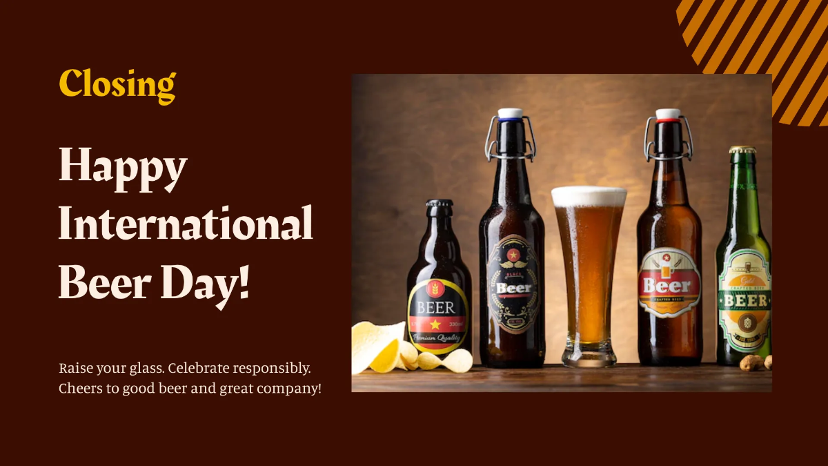 Free International Beer Day Presentation Template to Edit Online