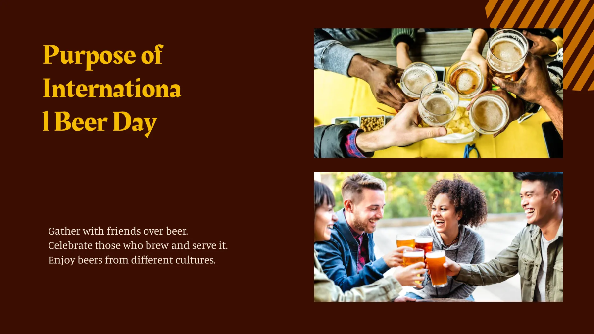 Free International Beer Day Presentation Template to Edit Online