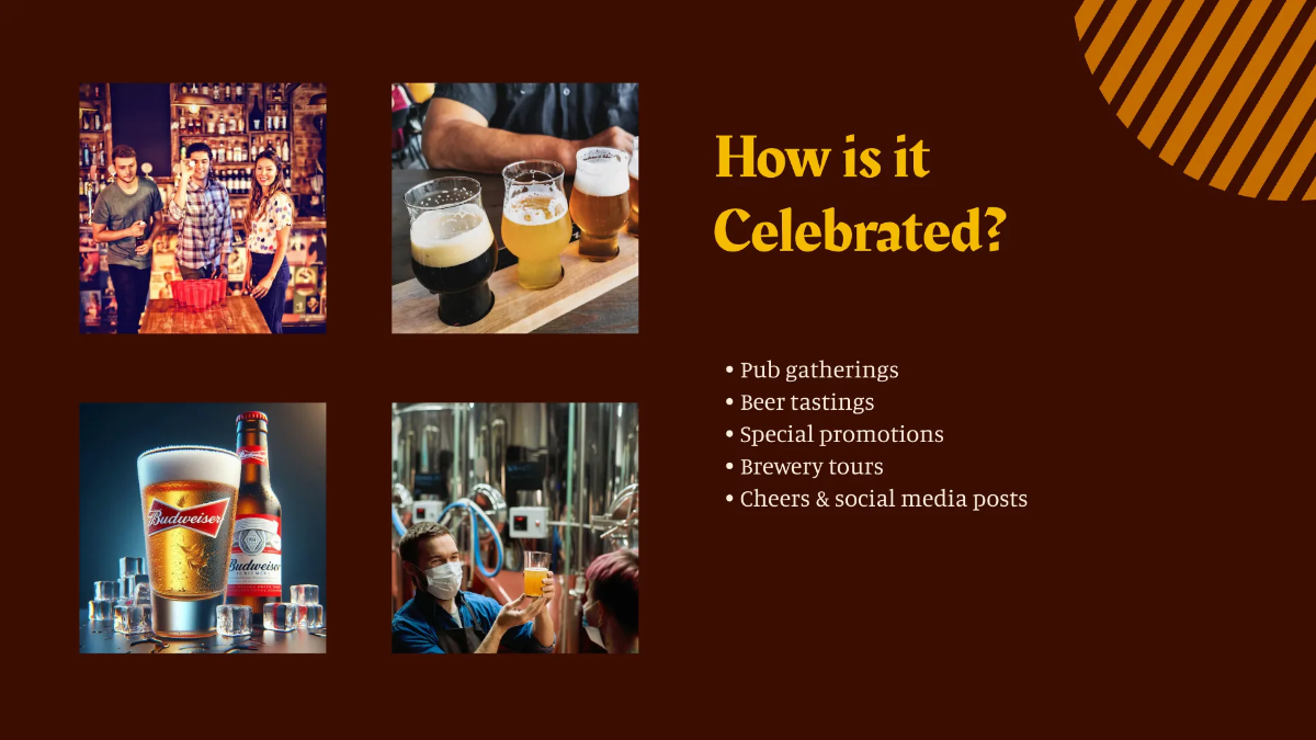Free International Beer Day Presentation Template to Edit Online
