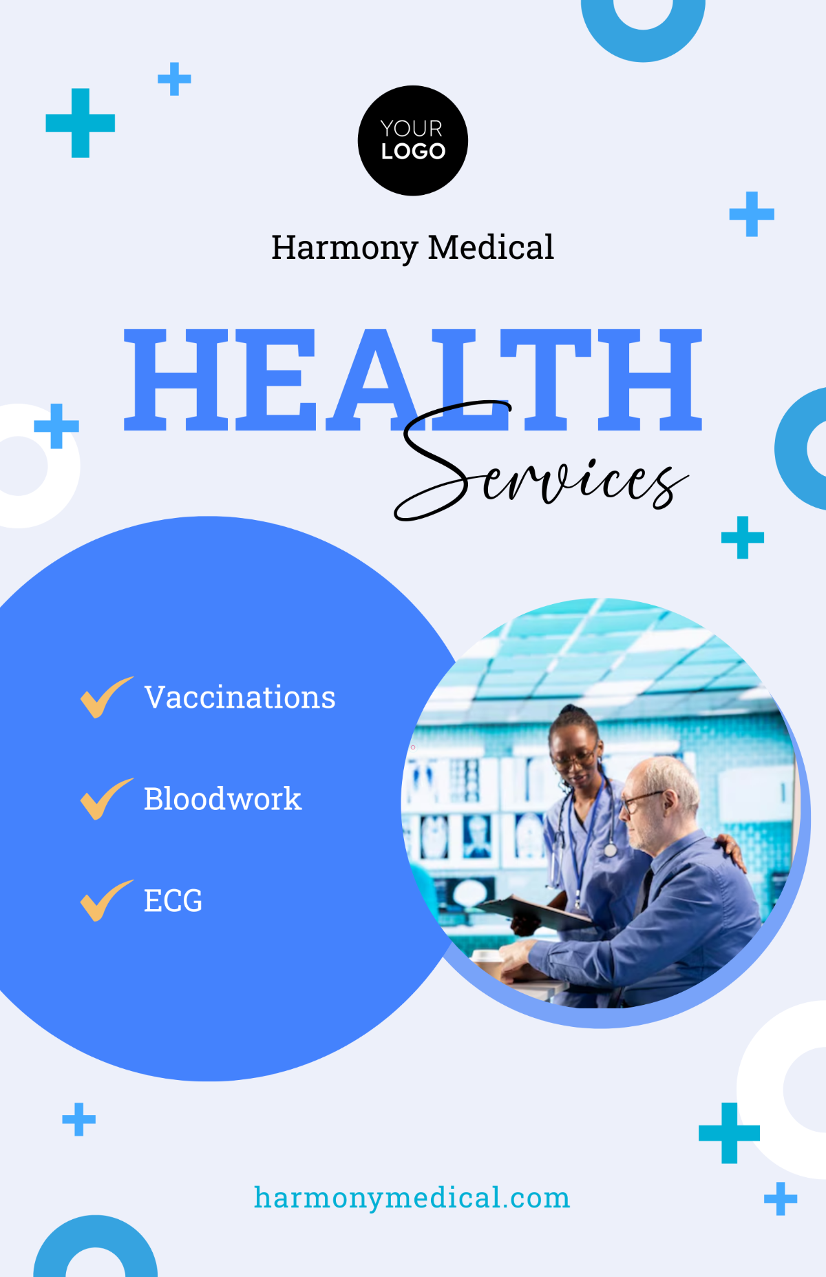 Free Health Services Poster Template to Edit Online