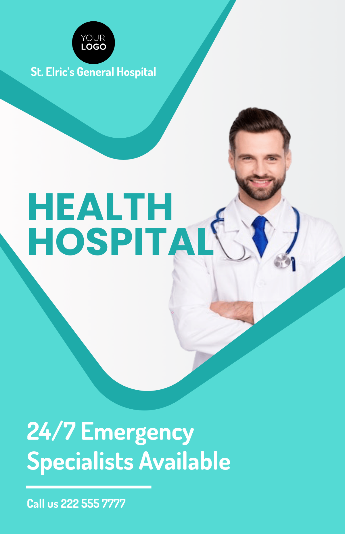 Health Hospital Poster Design Template