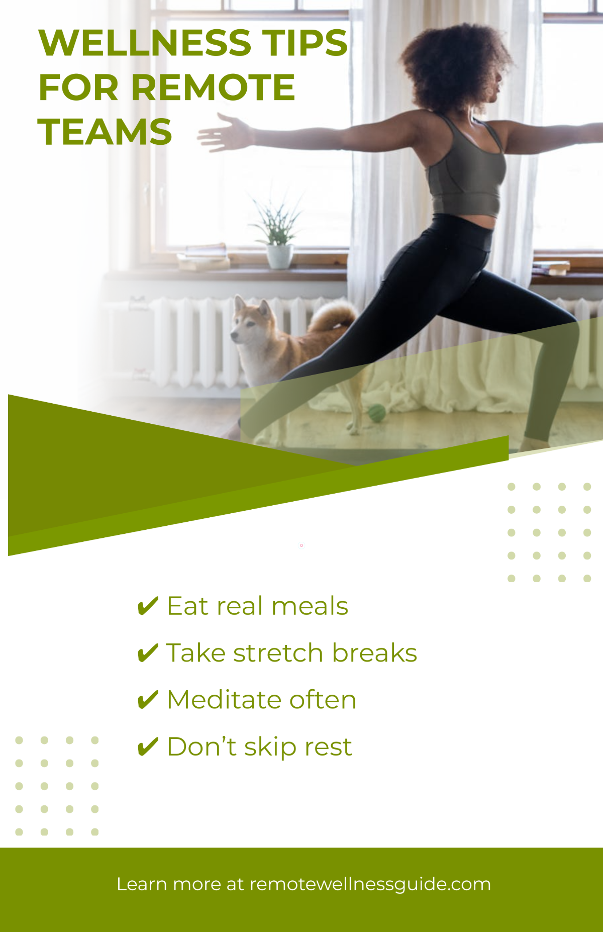 Free Health & Wellness Work From Home Poster Template