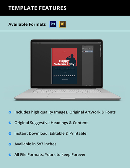 Free Veterans Day Card Template to Edit Online