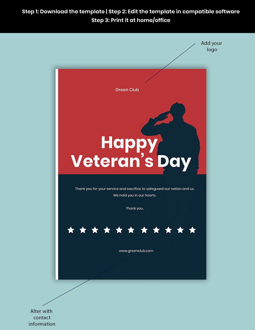 Veterans Day Card Template