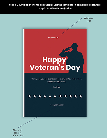 Free Veterans Day Card Template to Edit Online