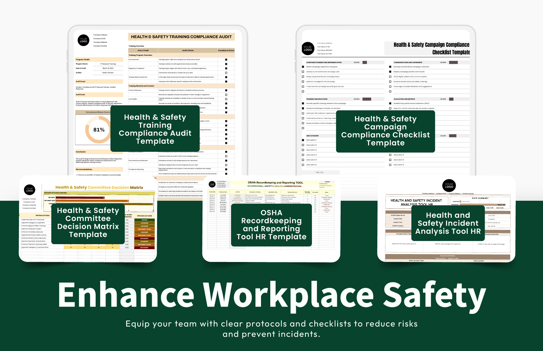 40+ Health & Safety Kit Template Bundle