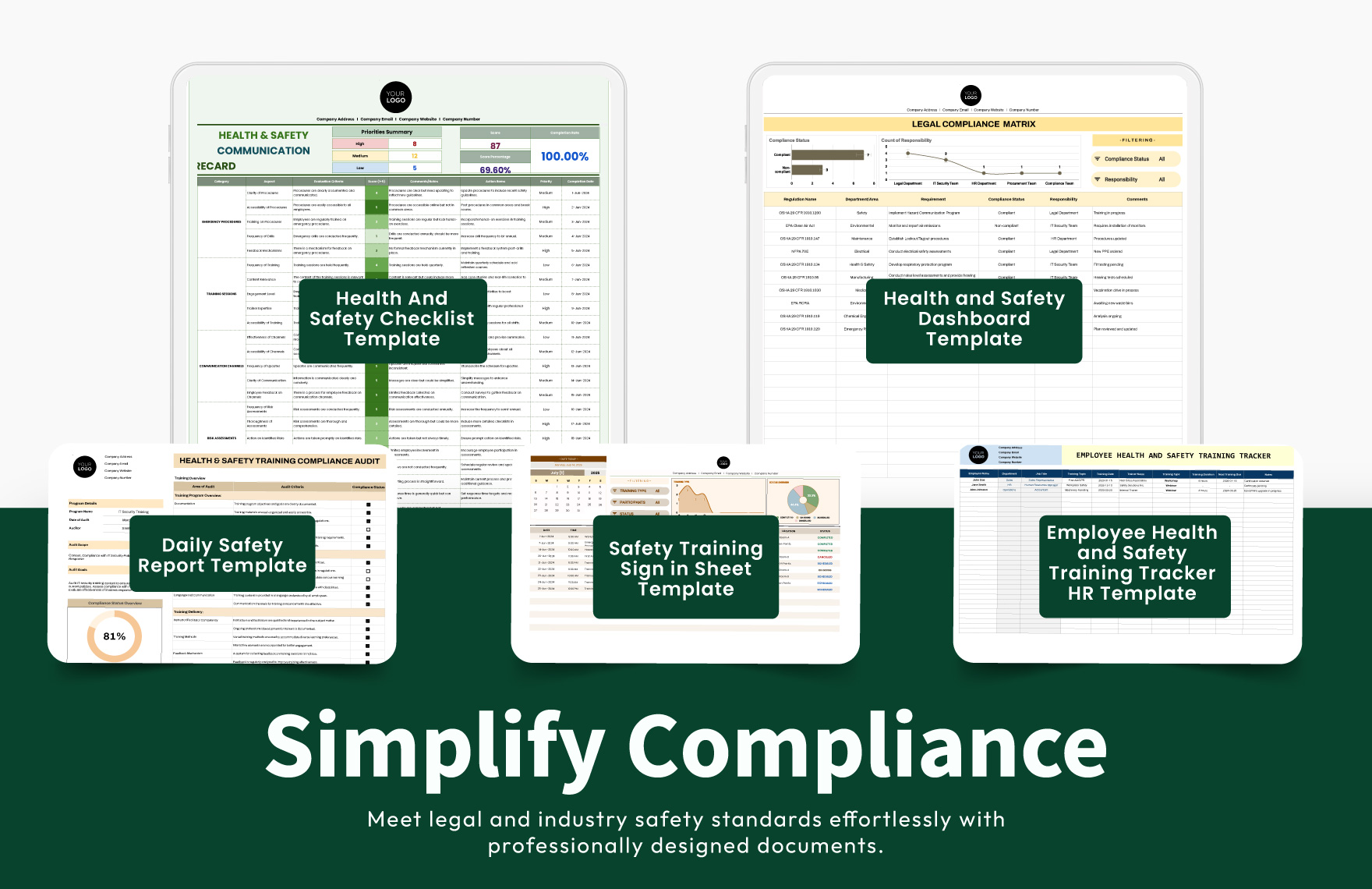 40+ Health & Safety Kit Template Bundle