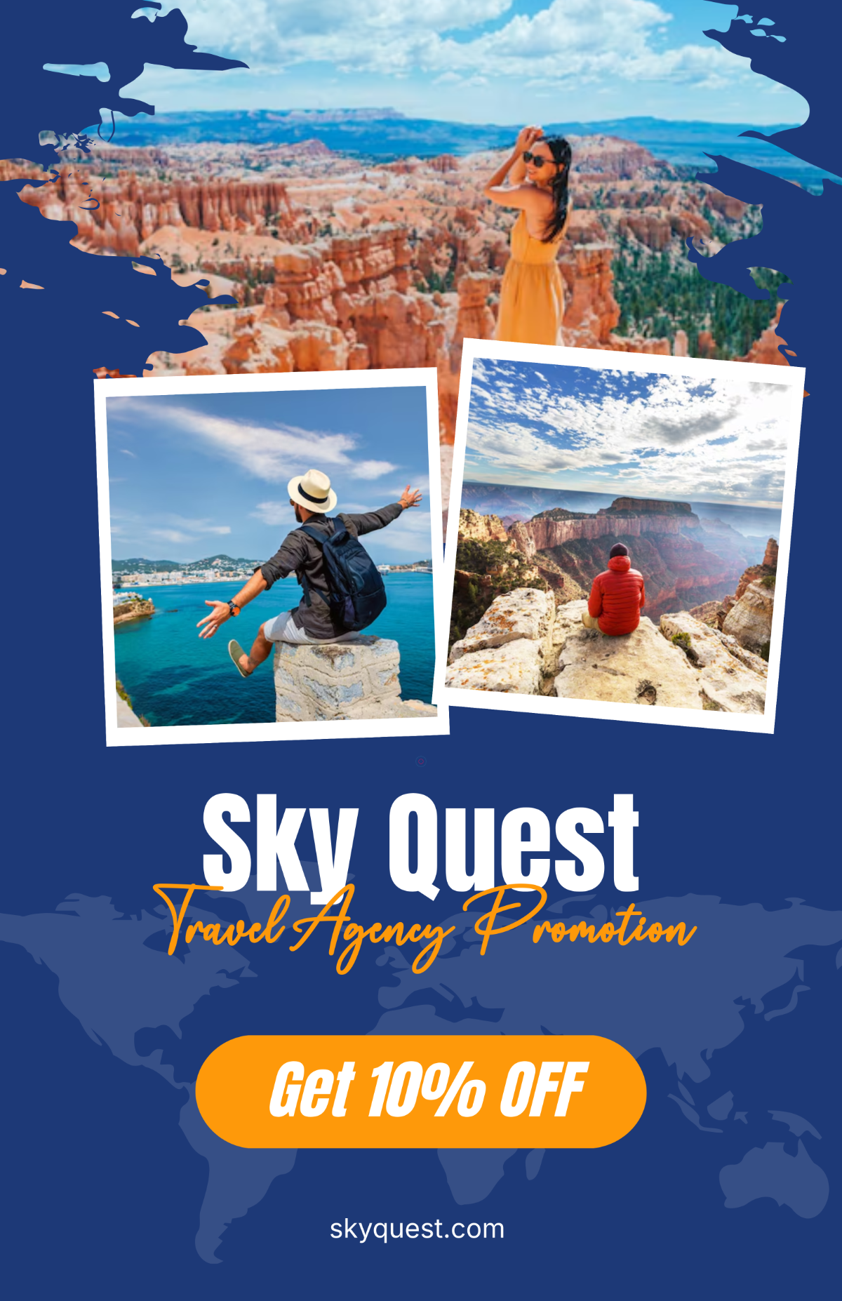 Free Travel Agency Promotional Poster Template to Edit Online