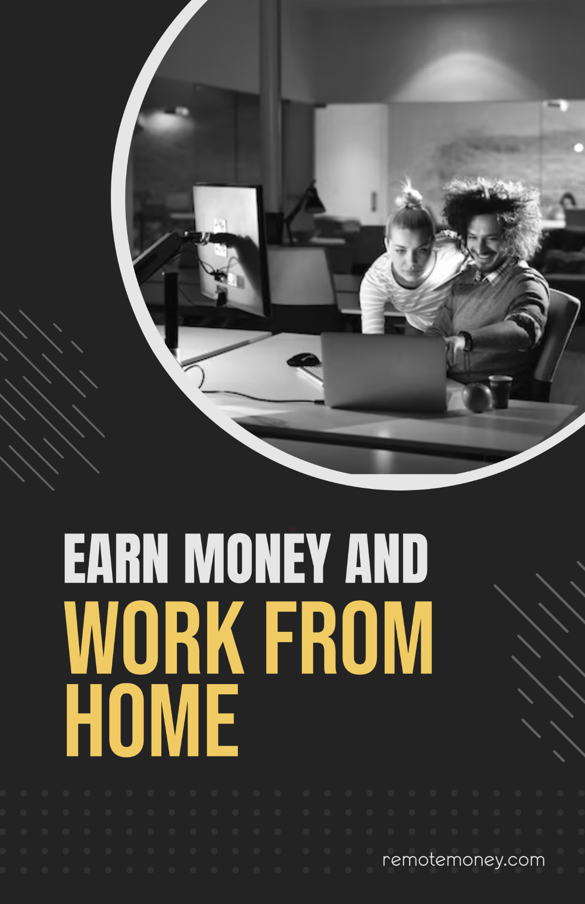 Free Earn Money and Work From Home Poster Template