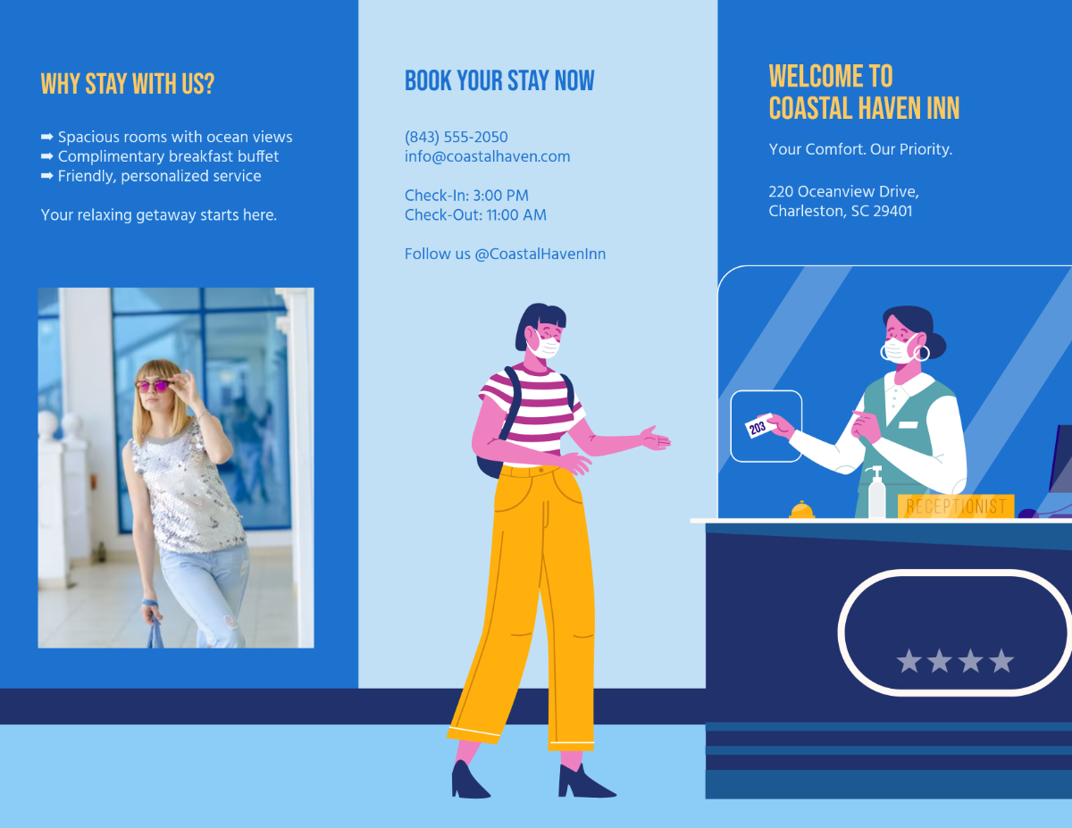 Blue Hospitality Brochure Template