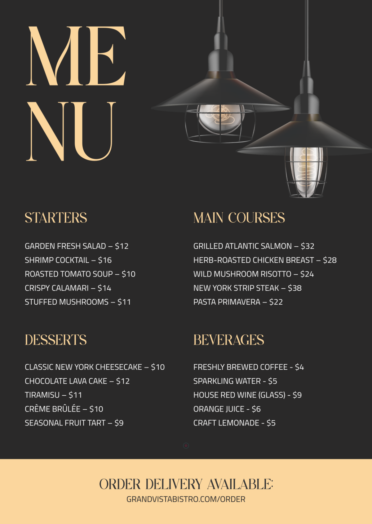 Hospitality and Restaurant Menu Template