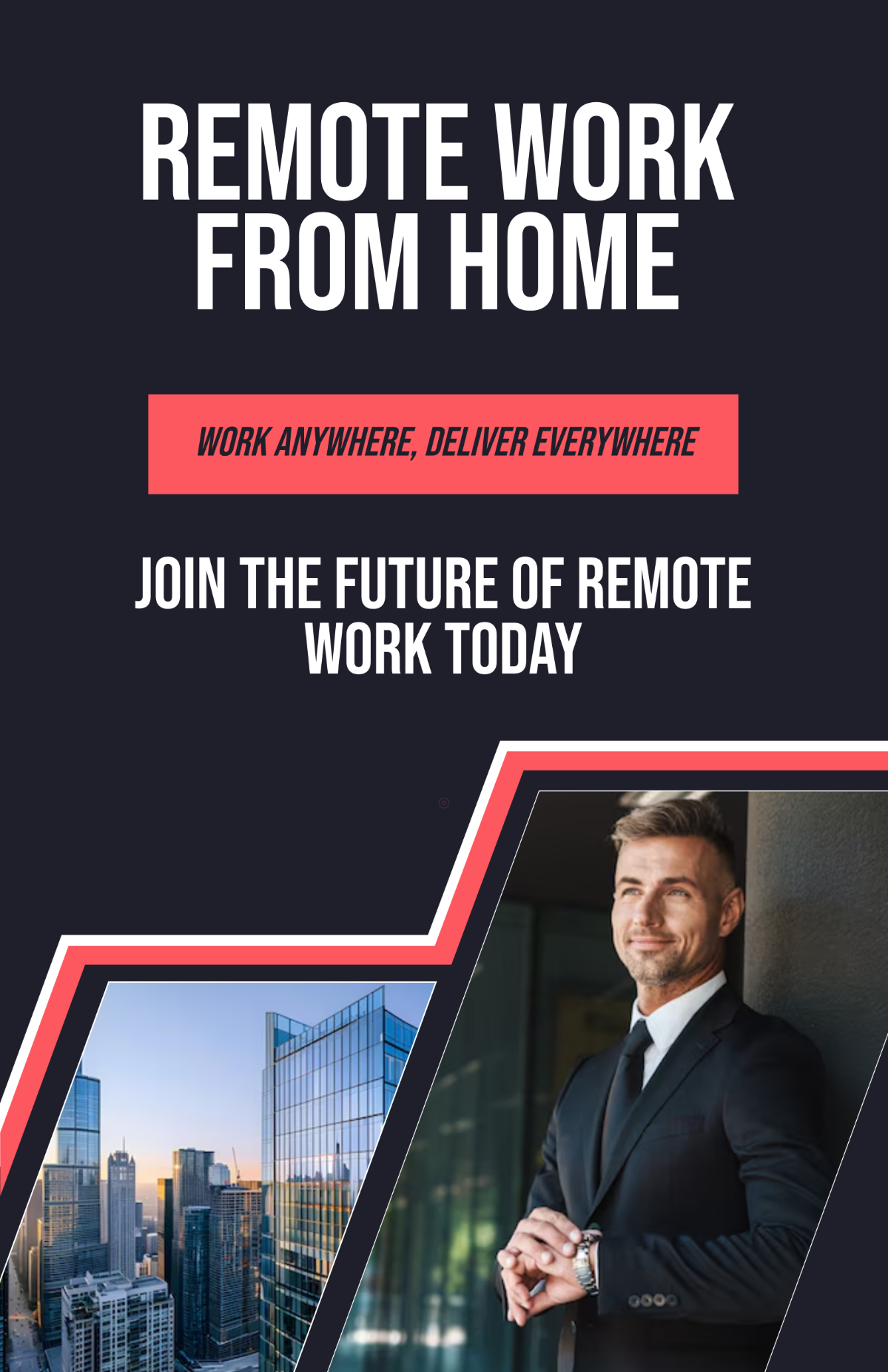 Free Remote Work From Home Poster Template