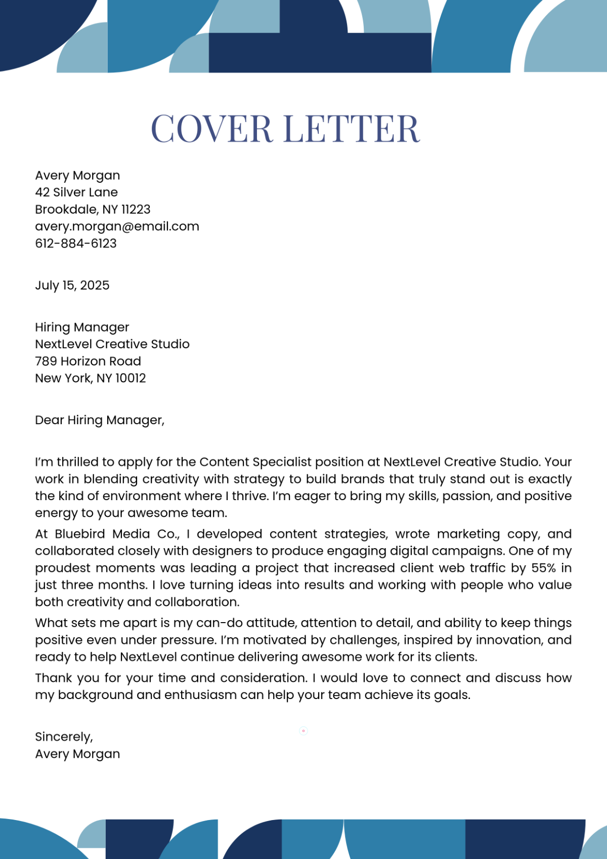 Free Awesome Cover Letter Template - Awesome Cover Letter Template Edit Online